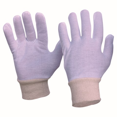 PRO GLOVE POLY/COTTON LINER INTERLOCK KNITTED WRIST WHITE LADIES